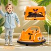 AIYAPLAY Angry Bird Licensed 12V Kids Bumper Car, 360 Rotation Waltzer Car with Joysticks, Remote Control, Music USB LED Lights, for 3-5 Years Old - Orange