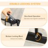 PawHut Extra Tall Dog Gate with Cat Flap, Pet Safety Gate for Doorways Stairs with Auto Close Double Locking, 104 cm Tall 74-101 cm Wide, Black