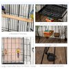 PawHut Bird Cage Budgie Cage Large Aviary for Parrot Finch Cockatiel with Stand, Shelf, Top Access