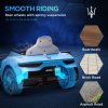 AIYAPLAY Maserati MC20 Licensed 12V Electric Car for Kids with Remote Control, Kids' Electric Ride on with Slow Start, LED Lights, Music, Horn, Spring Suspension, for 3-6 Years, Blue