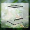 PawHut Glass Reptile Terrarium, 40L Vivarium for Lizards, Frogs, Snakes, Turtles, Tortoises, with Ventilation, 30 x 30 x 45cm