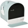 PawHut Cat Litter Box Kitten Litter Tray w/ Hood, Scoop, Filter, Flap Door, 43 x 44 x 47cm - Green