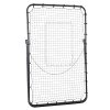 HOMCOM Foldable Football Rebounder Net, Large Football Goal Training Aid Soccer Kickback Target Zone Goal Play Adjustable Angles for  Kids & Adult Black