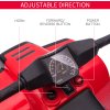 HOMCOM 6V Kids Electric Ride on Car All Terrain Vehicle Toy Quad Bike With Headlights for Toddlers 18-36 months Red