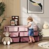 HOMCOM Kids Storage Units with 9 Drawers 3 Tier Chest Vertical Dresser Tower Toy Organiser for Nursery Playroom Kindergarten Pink