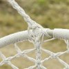 Outsunny 2-Seater Hanging Hammock Chair, Cotton-Polyester Blend Macrame Hanging Rope Chair with Metal Frame, for Patio, Garden, Balcony, Living Room, Cream White
