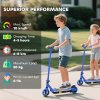 AIYAPLAY Electric Scooter for Ages 6-14 Years, with Colourful Light and Electric Brake, Electric Scooter E Scooter, Up to 10km/h, 8km, Blue