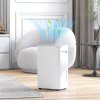 HOMCOM 20L/Day Dehumidifier with Continuous Drainage, 2.5L Water Tank, 24H Timer, Digital Humidity Display, Dehumidifier for Home Damp, Bedroom, Condensation, Mould, Laundry Drying