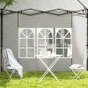 Outsunny Gazebo Side Panels with Window for 3x3(m) or 3x6m Gazebo Canopy, 2 Pack Sides Replacement, White