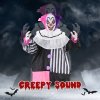 HOMCOM 173cm Laughing Clown Outdoor Halloween Decoration, Animated Halloween Prop with Light Up Eyes, Sound Effects, Sound Activated for Haunted House