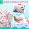 AIYAPLAY Kids Sofa Chair, Toddler Armchair with Flamingo Design, Wooden Frame, Upholstered Toddler Chair for Bedroom, Playroom, Kids Room - Pink