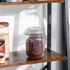 HOMCOM Ladder Shelf, Bookshelf, 4-Tier Industrial Storage Rack for Living Room, Bedroom, Kitchen
