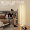 HOMCOM LED Floor Lamp, Dimmable Floor Standing Lamp with Glass Night Light, Foot Switch for Living Room, Bedroom, Office, White