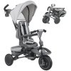 AIYAPLAY Kids Trike, 6 in 1 Toddler Tricycle with Adjustable Parent Handle & Canopy, Convertible Seat, for Ages 1-5 Years, Foldable Baby Trike with Safety Harness, Storage Basket & Bag, Grey