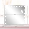 HOMCOM Hollywood Vanity Mirror with Lights, Large 80x62 cm Lighted Makeup Mirror with 3 Colour, 18 LED Bulbs, 10X Magnifying, USB Charging Port, Touch Screen, Tabletop or Wall Mounted Design, White