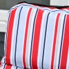 Outsunny Reclining Garden Chair Set of 2, 5-Level Adjustable Zero Gravity Chairs with Cushions, Folding Sun Lounger Garden Recliner Chairs with Armrests for Outdoor, Patio, Red Stripe