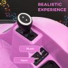 AIYAPLAY Kids Bumper Car, 360 Rotation 12V Waltz Car, Battery Powered Ride-On Toy with Remote Control, Dual Joystick, Music, USB, LED Lights, Horn, for Ages 1.5-5 Years, Pink
