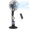 HOMCOM Pedestal Fan with Water Mist Spray, Spray Misting Fan with 70° Oscillation, Tilt Head, 3 Speeds, 3 Modes, Adjustable Mist, 3.2L Water Tank, for Home, 120 cm