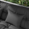Outsunny Outdoor Seat Cushions Back Cushion with 2 Pillows, Water Repellent Seat Pads for 3-Seater Chair, Swing, Sofa, CUSHIONS ONLY, NO SWING, Charcoal Grey