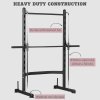 HOMCOM Smith Machine Squat Rack with Pull-Up Bar, Adjustable Weight Rack, Multi-Functional Weight Lifting Barbell Stand for Home, Gym, Strength Training