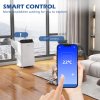 HOMCOM 14000 BTU Portable Air Conditioner, Smart Home WiFi Compatible, 3-in-1 Dehumidifier Cooler Fan, with Sleep Mode, Remote, 24H Timer, Window Venting Kit, A Energy Efficiency, 35m²