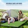 Outsunny 2 Person Camping Inflating Sleeping Mat Inflatable Mattress Ultralight Folding Bed Portable Air Bed for Outdoor Backpacking Hiking Travel - Green