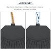 Outsunny 4 PCs 70KG Portable Round Parasol Base Umbrella Cross Stand Weights Holder Sand or Water Filled Outdoor Garden Patio Cantilever Cross Base Weight