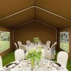 Outsunny 6m x 4m Marquee Party Tent, Heavy Duty Wedding Canopy with Sidewalls, Doors, Windows, Galvanised Garden Gazebo for Parties Events, Yellow
