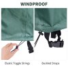 Outsunny Garden Patio Large Furniture Set Round Cover 600D Oxford Waterproof, ??193 x 80H cm, Green