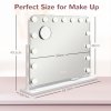 HOMCOM Hollywood Vanity Mirror with Lights, Large 63x50 cm Lighted Makeup Mirror with 3 Colour, 14 LED Bulbs, 10X Magnifying, USB Charging Port, Phone Holder, 360?? Rotation, Touch Screen