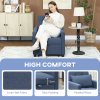 HOMCOM 3 in 1 Sofa Bed, Convertible Foldable Sleeper Chair Bed, Tufted Pull Out Sleeper Couch with Adjustable Backrest for Living Room and Bedroom
