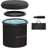 SPORTNOW Outdoor Bath Tub, 300L Portable Cold Water Therapy Tub, Recovery Cold Plunge Pool with Lid, Cover, Carry Bag, for Athletes, Black