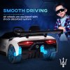 AIYAPLAY Maserati GT2 Licensed 12V Electric Car for Kids, Kids' Electric Ride on with Suspension System, Remote Control, USB, Music, Horn, Lights, Auxiliary Wheels, for Ages 3-5 Years, White
