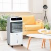 HOMCOM Mobile Air Cooler, 12L Tank Evaporative Ice Cooling Fan Water Conditioner Humidifier Unit with 3 Modes, 3 Speed, Remote, Timer, Oscillating for Home Bedroom