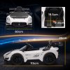 AIYAPLAY Maserati GT2 Licensed 12V Electric Car for Kids, Kids' Electric Ride on with Suspension System, Remote Control, USB, Music, Horn, Lights, Auxiliary Wheels, for Ages 3-5 Years, White
