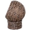 PawHut Wicker Cat House, Raised Cat Bed with Cylindrical Base, Soft Washable Cushion, Woven Water Hyacinth Cat Basket for Indoor and Outdoor, 42 x 33 x 52 cm - Dark Brown