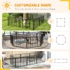 PawHut Heavy Duty Dog Playpen, 8 Panels Dog Pen, 60cm Height Pet Playpen Exercise Pen, with Door, for Small Dogs