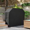 Outsunny BBQ Cover for Rectangular Gas Grill, 420D Oxford Fabric Barbecue Covers, Waterproof UV Protection Rip-Proof, with Windproof Drawstring and Hook and Loop Fasteners, Black, 147 x 61 x 120cm