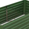 Outsunny Raised Beds for Garden, Galvanised Steel Outdoor Planters with Multi-reinforced Rods for Vegetables, Plants, Flowers and Herbs, 180 x 90 x 59 cm, Green