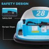 AIYAPLAY Kids Bumper Car, 360 Rotation 12V Waltz Car, Battery Powered Ride-On Toy with Remote Control, Dual Joystick, Music, USB, LED Lights, Horn, for Ages 1.5-5 Years, Blue