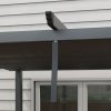 Outsunny 3 x 3(m) Pergola with Retractable Roof, Aluminium Frame Garden Gazebo Canopy Outdoor Sun Shade Shelter for Grill, Patio, Deck, Dark Grey