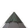 Outsunny 6 Men Tipi Tent, Camping Tent with Mesh Windows, Sewn-in Floor, Two Doors and Carry Bag, Easy Set Up, for Hiking Picnics Outdoor Night, Grey