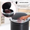 HOMCOM 50L Sensor Bin for Kitchen Waste Automatic Dustbin Motion Detection Dustbin Stainless Steel Rubbish Can with Bucket, Black