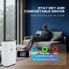 HOMCOM 16L/Day Portable Dehumidifier for Home, with LED Screen, Sleep Mode, 24H Timer, 4L Water Tank, Electric Air Dehumidifier for Damp Laundry Bedroom Basement