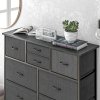 HOMCOM Chest of Drawers for Bedroom, Fabric Dresser, 10 Drawer Storage Organizer Unit with Foldable Drawers and Steel Frame