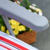 Outsunny Reclining Garden Chair Set of 2, 5-Level Adjustable Zero Gravity Chairs with Cushions, Folding Sun Lounger Garden Recliner Chairs with Armrests for Outdoor, Patio, Red Stripe