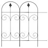 Outsunny Decorative Garden Fencing, 8PCs 44in x 12.5ft Outdoor Picket Fence Panels, Rustproof Metal Wire Landscape Flower Bed Border Edging, Black