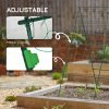 Outsunny Garden Cucumber Trellis for Climbing Plants, A-Frame Trellis Plant Support with Climbing Net, DIY Adjustable Cucumber Support Frame for Raised Bed, Vegetables, Flowers, Fruit, Green