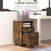 Vinsetto Mobile File Cabinet Lockable Storage Unit Cupboard for A4 Letter Home Filing Furniture for Office, Bedroom and Living Room, 39x40x65cm, Rustic Brown