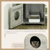 PawHut Cat Tower with Litter Box Enclosure, Cat Tree for Indoor Cats with Cat House, Scratching Post, Hammock, Grey
